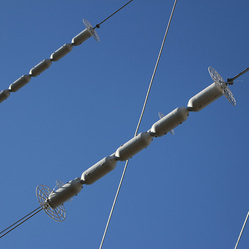 line guard as used on overhead transmission lines