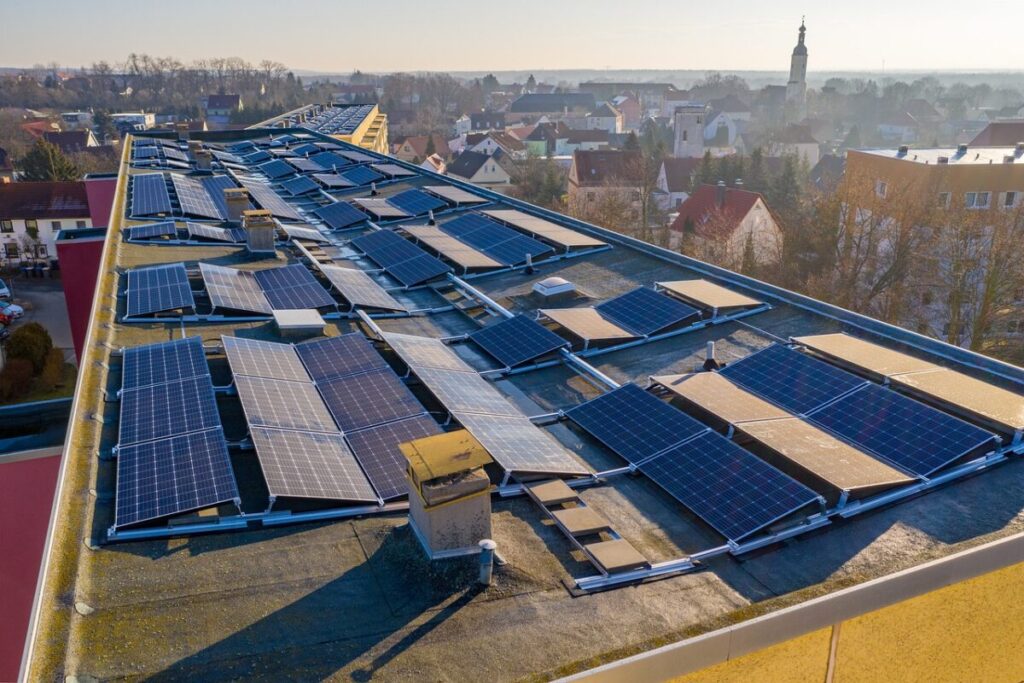 community-based energy project using solar panels