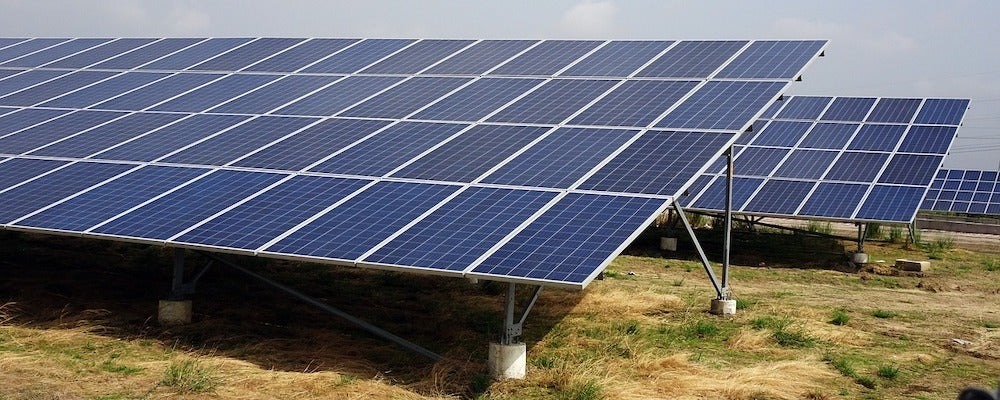 Utility-scale solar energy farm