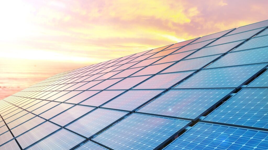 Rooftop solar panels for energy efficiency