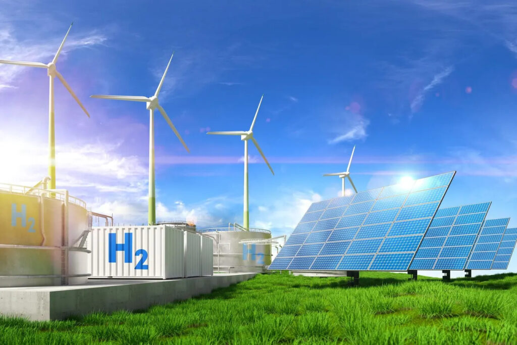 Renewable energy sources support green hydrogen production