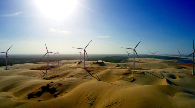 There is increased wind energy production in Brazil