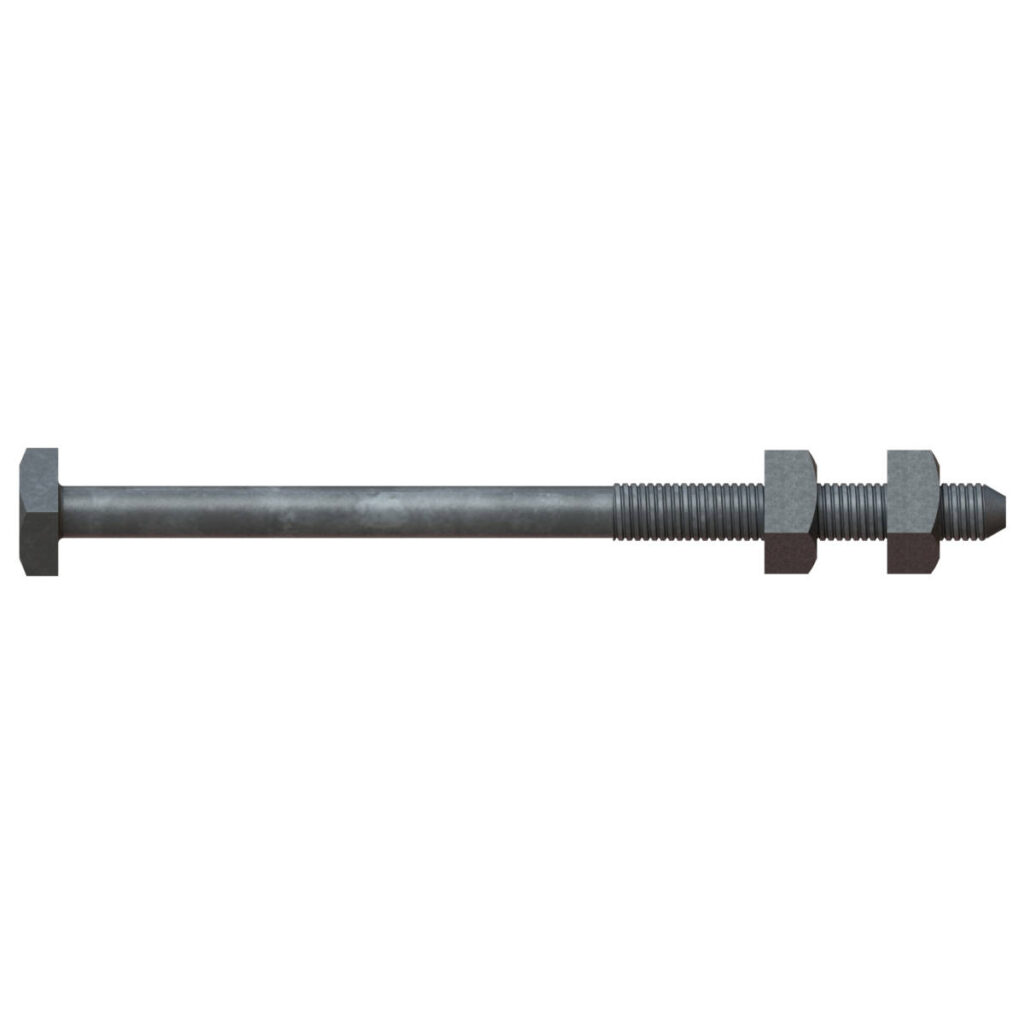 Cable suspension bolts suspend hardware to solar mounting structures