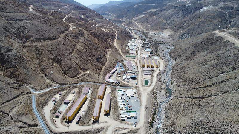 Copper mining infrastructure in Peru