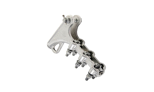 Strain clamps secure conductor ends 