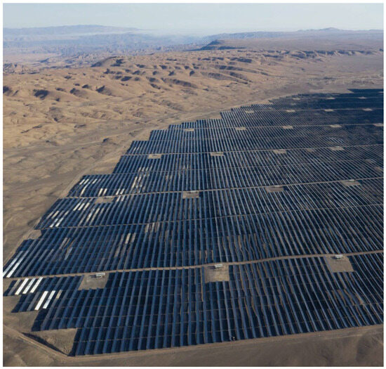 Utility-scale solar panels farms