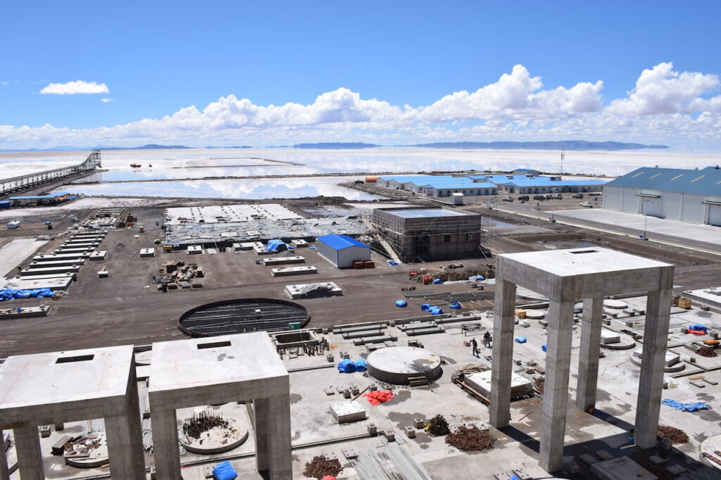 Lithium carbonate production facility and infrastructure