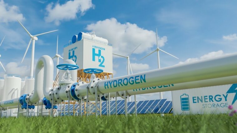 Green hydrogen powered by solar and wind energy
