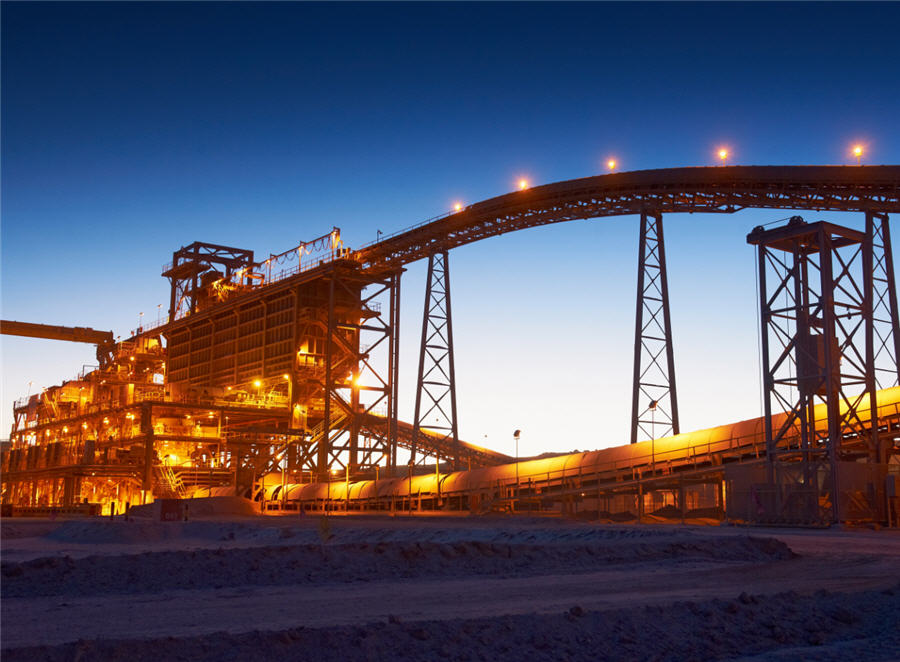 copper mining and processing infrastructure