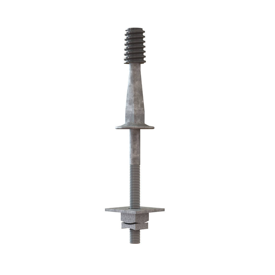 Crossarm insulator pins support connections on utility poles