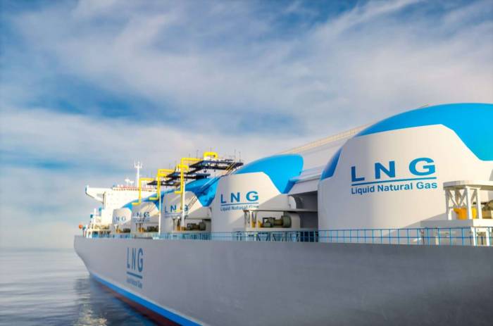 Floating LNG facility