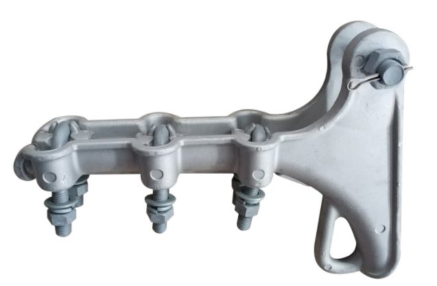 Strain clamps terminate and anchor conductors in FLNG