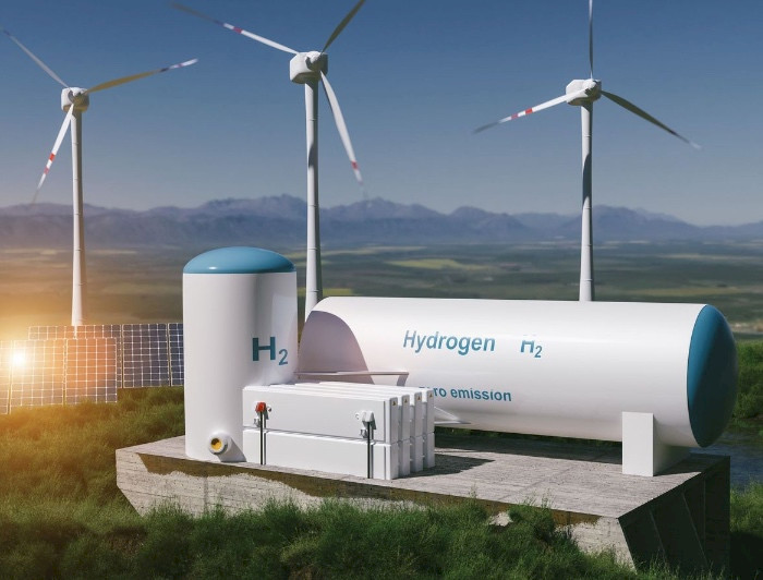 Renewable energy supporting green hydrogen facility