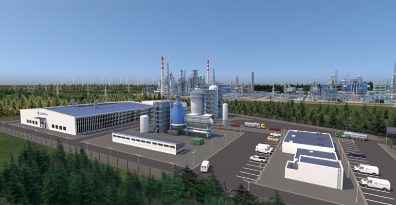 Wind and e-fuel production facility