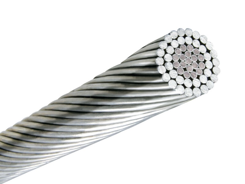 ACSR cables transmit electricity to natural as facilities