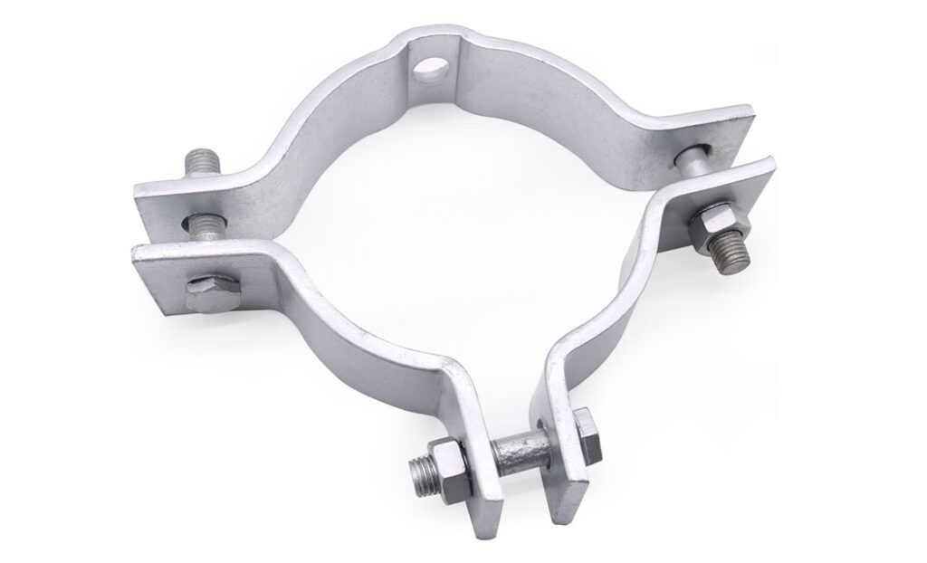 Pole bands support cable brackets and cleats