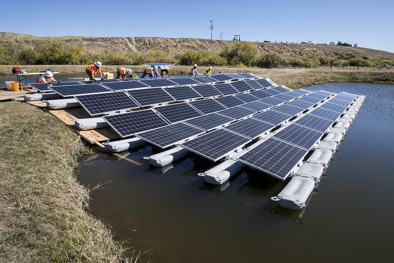 Floating solar installations
