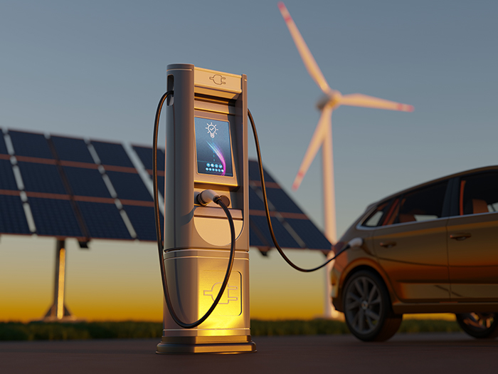 Renewable energy powering charging infrastructure